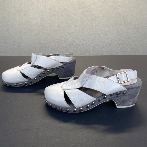 Jeffrey Campbell Genuine Leather Platform/Clogs/Sandals White Size 8.5 M - Picture 2 of 16